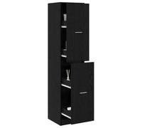 vidaXL Cabinet de Pharmacie Chêne Noir 40 x 41 x 174.5 cm, Armoire Moderne, Design rectangulaire, Meuble Pratique, Rangement spacieux, Bois d'ingénierie, étagères intérieures