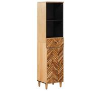 vidaXL Cabinet de Salle de Bain avec tiroir Marron 38 x 33,5 x 160 cm, Rangement de Salle de Bain, Armoire Moderne avec Porte, Organisateur élégant pour Serviettes et Produits de Bain