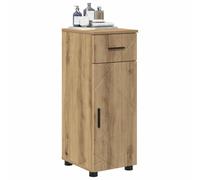 vidaXL Cabinet de Salle de Bain Chêne Artisanal 30 x 35 x 80 cm, Meuble de Salle de Bain, Cabinet rectangulaire Moderne avec Portes hinged, Organisateur de vanité Efficace