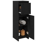 vidaXL Cabinet de Salle de Bain Chêne Noir 30 x 30 x 95 cm | fait pour durer et résister au quotidien, moderne, il modernise n'importe quelle salle de bain,