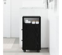 vidaXL Cabinet de salle de bain étroit Chêne noir Bois d'ingénierie