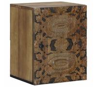 vidaXL Cabinet de Salle de Bain Suspendu Marron 38 x 33,5 x 48 cm, Rangement élégant pour salle de bain, meuble mural rectangulaire, organisateur en bois de mangue, usage intérieur