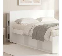 vidaXL Tête de lit 8001201 – avec rangement, design moderne – Blanc 135 x 18,5 x 80 cm