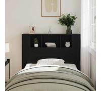 vidaXL Cabinet de Tête de Lit Chêne noir 120 x 18.5 x 102.5 cm