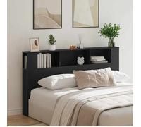 vidaXL Armoire de tête de lit Chêne noir 180 x 18,5 x 102,5 cm – Moderne, rangement mural