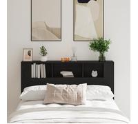 vidaXL Cabinet de Tête de Lit Chêne Noir Bois d'ingénierie, Essentiels pour la Chambre, tête de lit Moderne, Solutions de Rangement décoratives, Meubles muraux Pratiques
