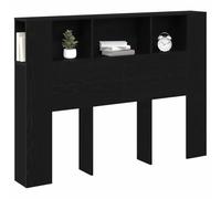 vidaXL Cabinet de Tête de Lit Chêne Noir Bois d'ingénierie, Essentiels pour la Chambre, tête de lit Moderne, Solutions de Rangement décoratives, Meubles muraux Pratiques