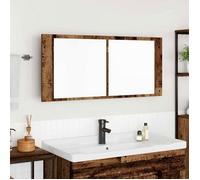 Vidaxl Cabinet Miroir LED avec étagère Bois ancien 100 x 12 x 45 cm
