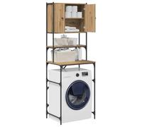 vidaXL Cabinet pour lave-linge Chêne artisanal 68 x 48,5 x 194 cm, Cabinet de rangement moderne pour salon, organisateur de buanderie, meuble utilitaire rectangulaire, optimisateur d'espace pour décor