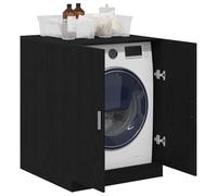 vidaXL Cabinet pour Lave-Linge Chêne Noir 70,5 x 71,5 x 91,5 cm, Salon, Armoire Moderne, Rangement Efficace, Organisateur Durable, Solutions Gain de Place