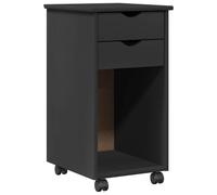 vidaXL Cabinet Roulant Gris 34 x 39 x 65,5 cm Pin Massif, Bureau d'étude, Design Minimaliste rectangulaire, Grand Espace de Rangement, roulettes pour Bureau à Domicile