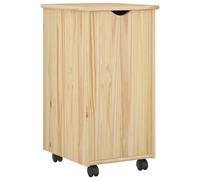 vidaXL Cabinet Roulant Marron 34 x 39 x 65,5 cm Bois de Pin Massif, Cabinet Roulant Minimaliste, Solution de Rangement Polyvalente, Organisateur en pin pour Votre Salon Moderne