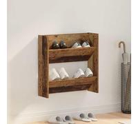 Vidaxl Cabinets À Chaussures Muraux Vieux Bois 60 X 18 X 60 Cm
