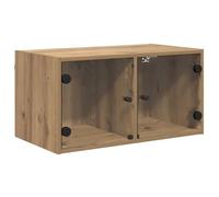 Vidaxl Cabinets Muraux 2 Pcs Chêne Artisanal 68 X 37 X 35 Cm