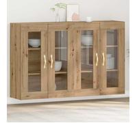 vidaXL Cabinets muraux 2 pcs Chêne Artisanal 69,5 x 34 x 90 cm, Meuble de Rangement pour Salon, armoires Modernes rectangulaires, Organisateur élégant pour Petits espaces
