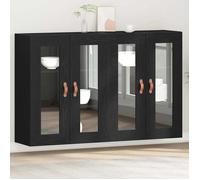 vidaXL Cabinets muraux 2 pcs Chêne noir 69,5 x 34 x 90 cm 3334301