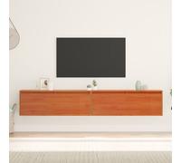 vidaXL Cabinets muraux 2 pcs Marron cire 100 x 30 x 35 cm