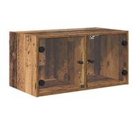 vidaXL Cabinets muraux Montage mural 2 pcs Bois Ancien 68 x 37 x 35 cm