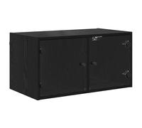 vidaXL Cabinets muraux Montage mural 2 pcs Chêne noir 68 x 37 x 35 cm