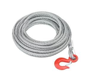 vidaXL Câble Métallique Câble de Monte-Charge Câble de Treuil de Levage Reliure Chaîne Meuleuse Corde à Linge Balustrade de Bricolage 3200 kg 20 m