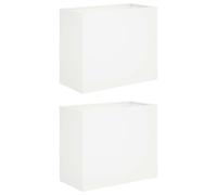 vidaXL Cache-Pot de Jardin 2 pc Blanc 60 x 30 x 50 cm