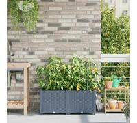 vidaXL Cache-pot de jardin 2 pcs Gris Clair 80 x 40 x 37,5 cm