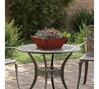 vidaXL Cache-pot de jardin 5 pcs Rouillé 40 x 40 x 15 cm Acier patiné