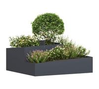 vidaXL Bac à plantes de jardin Anthracite 100 x 100 x 50 cm