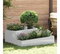 vidaXL Cache-pot de jardin Argent 100 x 100 x 50 cm Acier galvanisé