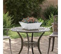 vidaXL Cache-pot de jardin Argent 40 x 40 x 15 cm Acier galvanisé
