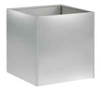 vidaXL Cache-Pot de Jardin Argenté 20 x 20 x 20 cm Acier galvanisé, Vase de Jardin Moderne, Rectangulaire, Résistant aux Intempéries, Idéal pour Fleurs et Plantes