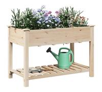 vidaXL Pot de jardin avec étagère Beige 115 x 59 x 76,5 cm