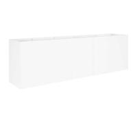 vidaXL Cache-Pot de Jardin Blanc 200 x 40 x 60 cm Acier laminé à Froid