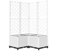 vidaXL Cache-Pot de Jardin Blanc 80 x 80 x 136 cm