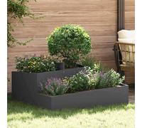 vidaXL Cache-pot de jardin Noir 100 x 100 x 50 cm Acier laminé à froid