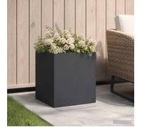 vidaXL Cache-pot de jardin Noir 20 x 20 x 20 cm Acier laminé à froid 8004924