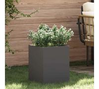 vidaXL Cache-pot de jardin Noir 32 x 32 x 40 cm Acier laminé à froid