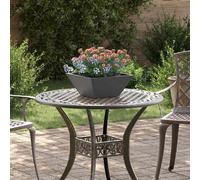 vidaXL Cache-pot de jardin Noir 35 x 35 x 15 cm Acier laminé à froid