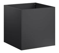 vidaXL Cache-Pot de Jardin Noir 45 x 45 x 45 cm Acier laminé à Froid, Vase de Jardin Moderne, Rectangulaire, Résistant aux Intempéries, Idéal pour Fleurs et Plantes
