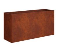 vidaXL Cache-Pot de Jardin Rouillé 100 x 30 x 40 cm Acier patiné