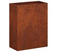 vidaXL Cache-Pot de Jardin Rouillé 40 x 20 x 50 cm Acier patiné, Vase de Jardin Moderne, Rectangulaire, Résistant aux Intempéries, Idéal pour Fleurs et Plantes
