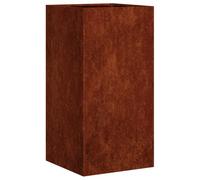 vidaXL Bac à plantes rouillé 40x40x80 cm acier résistant aux intempéries