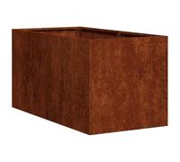 vidaXL Bac à plantes rouillé 40×80×40 cm Acier résistant aux intempéries