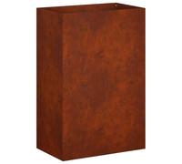 vidaXL Cache-Pot de Jardin Rouillé 50 x 30 x 75 cm Acier patiné, Vase de Jardin Moderne, Rectangulaire, Résistant aux Intempéries, Idéal pour Fleurs et Plantes