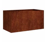 vidaXL Bac à plantes Jardinière rouillée 80x40x40 cm acier résistant aux intempéries
