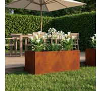 vidaXL Jardinière d'extérieur, aspect rouille, 80 x 40 x 40 cm, en acier résistant aux intempéries