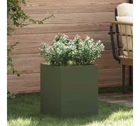 vidaXL Cache-pot de jardin Vert olive 32 x 32 x 40 cm