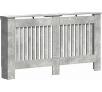 vidaXL Cache-radiateur Béton Gris 152 x 19 x 81,5 cm Bois composite