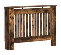 vidaXL Couverture de radiateur Chêne fumé 112 x 19 x 81,5 cm Bois d'ingénierie Lattes verticales