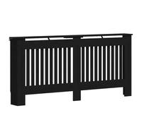 vidaXL Cache-Radiateur Chêne Noir 172 x 19 x 81,5 cm Bois d'ingénierie, Cache-radiateur Moderne, rectangulaire pour déco Maison, Protection esthétique, Bois conçu, sécurité Enfant, Salon